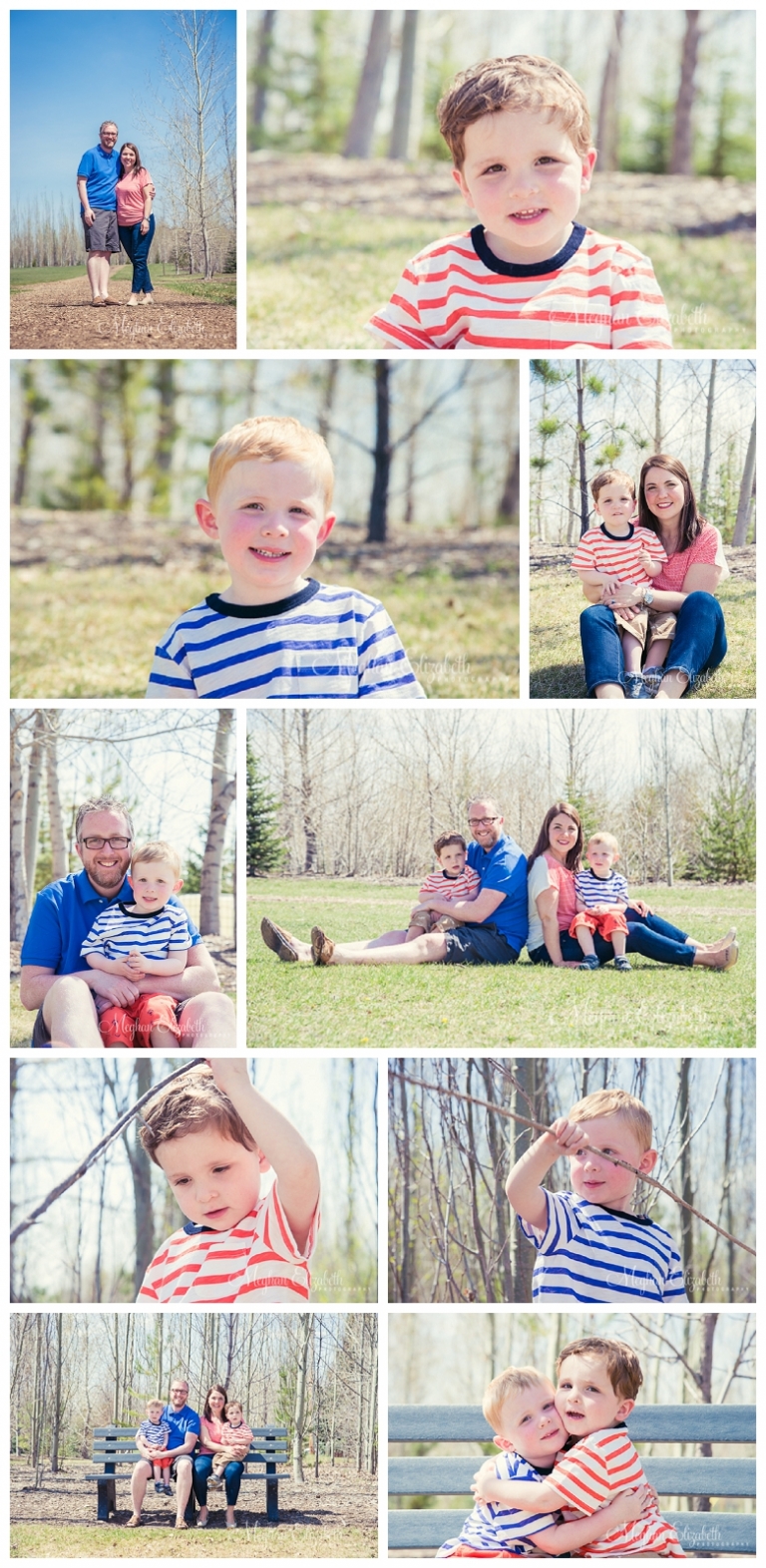 Spring Family Photos with 3 year old twins 