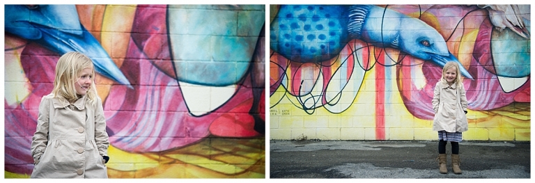Graffiti Wall Photos of little girl by Meghan Elizabeth Photography