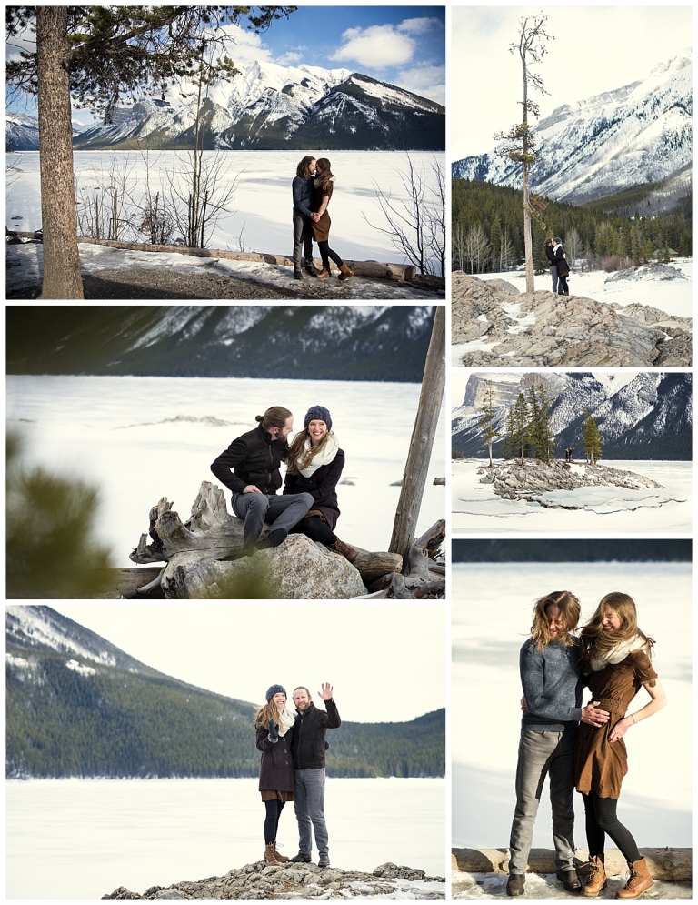Banff winter engagement session 
