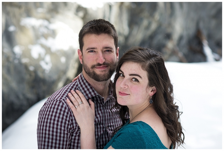 engagement session in jurra canyon banff with Meghan Elizabeth photography 